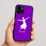 כיסוי בעיצוב אישי עם השם שלך לדגם - Apple iPhone 16 בעיצוב בלרינה
