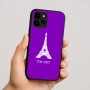 כיסוי בעיצוב אישי עם השם שלך לדגם - Apple iPhone 16 בעיצוב מגדל אייפל