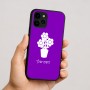 כיסוי בעיצוב אישי עם השם שלך לדגם - Apple iPhone 16 בעיצוב פרח