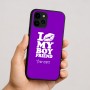 כיסוי בעיצוב אישי עם השם שלך לדגם - Apple iPhone 16 בעיצוב נשקי את חבר שלי