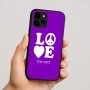 כיסוי בעיצוב אישי עם השם שלך לדגם - Apple iPhone 16 בעיצוב אהבה