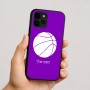 כיסוי בעיצוב אישי עם השם שלך לדגם - Apple iPhone 16 בעיצוב כדורסל