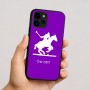 כיסוי בעיצוב אישי עם השם שלך לדגם - Apple iPhone 16 בעיצוב שחקן פולו - סוס