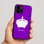 כיסוי בעיצוב אישי עם השם שלך לדגם - Apple iPhone 16 בעיצוב כתר מלכותי