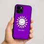 כיסוי בעיצוב אישי עם השם שלך לדגם - Apple iPhone 16 בעיצוב שמש