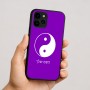כיסוי בעיצוב אישי עם השם שלך לדגם - Apple iPhone 16 בעיצוב סמל יינג יאנג
