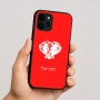 כיסוי בעיצוב אישי עם השם שלך לדגם - Apple iPhone 16 בעיצוב ראש פיל