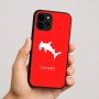 כיסוי בעיצוב אישי עם השם שלך לדגם - Apple iPhone 16 בעיצוב כריש ראש פטיש