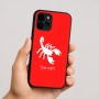 כיסוי בעיצוב אישי עם השם שלך לדגם - Apple iPhone 16 בעיצוב עקרב