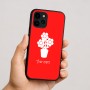 כיסוי בעיצוב אישי עם השם שלך לדגם - Apple iPhone 16 בעיצוב פרח