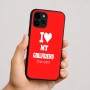 כיסוי בעיצוב אישי עם השם שלך לדגם - Apple iPhone 16 בעיצוב אוהב את החברה שלי