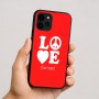 כיסוי בעיצוב אישי עם השם שלך לדגם - Apple iPhone 16 בעיצוב אהבה