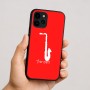 כיסוי בעיצוב אישי עם השם שלך לדגם - Apple iPhone 16 בעיצוב סקסופון