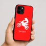 כיסוי בעיצוב אישי עם השם שלך לדגם - Apple iPhone 16 בעיצוב מוטוקרוס