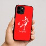 כיסוי בעיצוב אישי עם השם שלך לדגם - Apple iPhone 16 בעיצוב שחקן כדורגל
