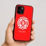 כיסוי בעיצוב אישי עם השם שלך לדגם - Apple iPhone 16 בעיצוב כבאי - תגית