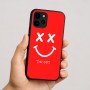 כיסוי בעיצוב אישי עם השם שלך לדגם - Apple iPhone 16 בעיצוב סמיילי