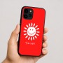 כיסוי בעיצוב אישי עם השם שלך לדגם - Apple iPhone 16 בעיצוב שמש