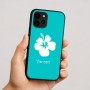 כיסוי בעיצוב אישי עם השם שלך לדגם - Apple iPhone 16 בעיצוב פרח היביסקוס