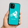 כיסוי בעיצוב אישי עם השם שלך לדגם - Apple iPhone 16 בעיצוב מוטוקרוס