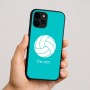 כיסוי בעיצוב אישי עם השם שלך לדגם - Apple iPhone 16 בעיצוב כדור כדורעף