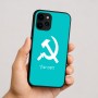 כיסוי בעיצוב אישי עם השם שלך לדגם - Apple iPhone 16 בעיצוב פטיש ומגל
