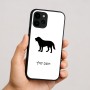 כיסוי בעיצוב אישי עם השם שלך לדגם - Apple iPhone 16 בעיצוב כלב