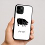 כיסוי בעיצוב אישי עם השם שלך לדגם - Apple iPhone 16 בעיצוב חזיר