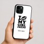 כיסוי בעיצוב אישי עם השם שלך לדגם - Apple iPhone 16 בעיצוב לנשק את החברה שלי