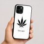 כיסוי בעיצוב אישי עם השם שלך לדגם - Apple iPhone 16 בעיצוב עלה מריחואנה - גראס
