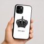 כיסוי בעיצוב אישי עם השם שלך לדגם - Apple iPhone 16 בעיצוב כתר מלכותי