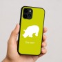 כיסוי בעיצוב אישי עם השם שלך לדגם - Apple iPhone 16 בעיצוב קרנף