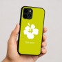 כיסוי בעיצוב אישי עם השם שלך לדגם - Apple iPhone 16 בעיצוב פרח היביסקוס