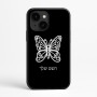 כיסוי בעיצוב אישי עם השם שלך לדגם - Apple iPhone 16e בעיצוב פרפר