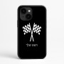 כיסוי בעיצוב אישי עם השם שלך לדגם - Apple iPhone 16e בעיצוב דגל המירוץ