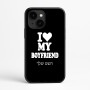 כיסוי בעיצוב אישי עם השם שלך לדגם - Apple iPhone 16e בעיצוב אוהבת את החבר שלי