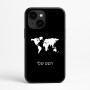 כיסוי בעיצוב אישי עם השם שלך לדגם - Apple iPhone 16e בעיצוב מפת העולם
