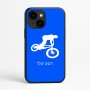 כיסוי בעיצוב אישי עם השם שלך לדגם - Apple iPhone 16e בעיצוב רוכב אופניים
