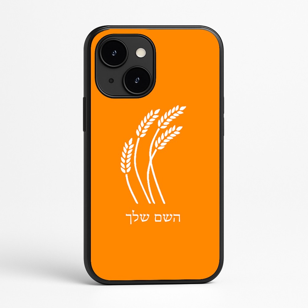 כיסוי בעיצוב אישי עם השם שלך לדגם - Apple iPhone 16e בעיצוב חיטה גלית זהב
