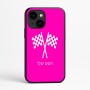 כיסוי בעיצוב אישי עם השם שלך לדגם - Apple iPhone 16e בעיצוב דגל המירוץ
