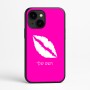 כיסוי בעיצוב אישי עם השם שלך לדגם - Apple iPhone 16e בעיצוב שפתיים - נשיקה