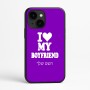 כיסוי בעיצוב אישי עם השם שלך לדגם - Apple iPhone 16e בעיצוב אוהבת את החבר שלי