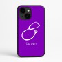 כיסוי בעיצוב אישי עם השם שלך לדגם - Apple iPhone 16e בעיצוב סטטוסקופ רופא