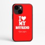 כיסוי בעיצוב אישי עם השם שלך לדגם - Apple iPhone 16e בעיצוב אוהבת את החבר שלי