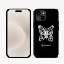 כיסוי בעיצוב אישי עם השם שלך לדגם - Apple iPhone 16e בעיצוב פרפר