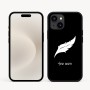 כיסוי בעיצוב אישי עם השם שלך לדגם - Apple iPhone 16e בעיצוב נוצת נוצה