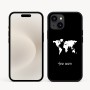 כיסוי בעיצוב אישי עם השם שלך לדגם - Apple iPhone 16e בעיצוב מפת העולם