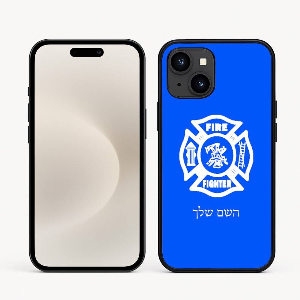 כיסוי בעיצוב אישי עם השם שלך לדגם - Apple iPhone 16e בעיצוב כבאי - תגית