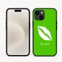 כיסוי בעיצוב אישי עם השם שלך לדגם - Apple iPhone 16e בעיצוב שפתיים - נשיקה