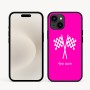 כיסוי בעיצוב אישי עם השם שלך לדגם - Apple iPhone 16e בעיצוב דגל המירוץ